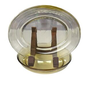 Pyr-O-Rey  Dynaware Amber Yellow Oval Glass 10" Casserole Baking Dish